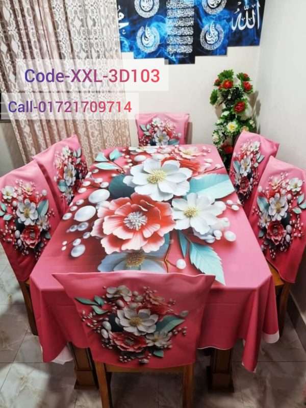 3D Dining Table Cover Set