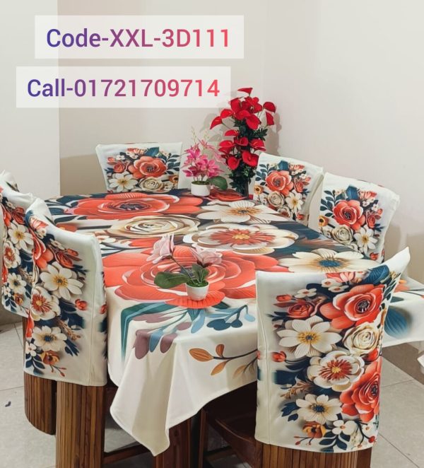 3D Dining Table Cover Set