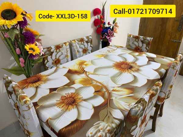 3D Dining Table Cover Set