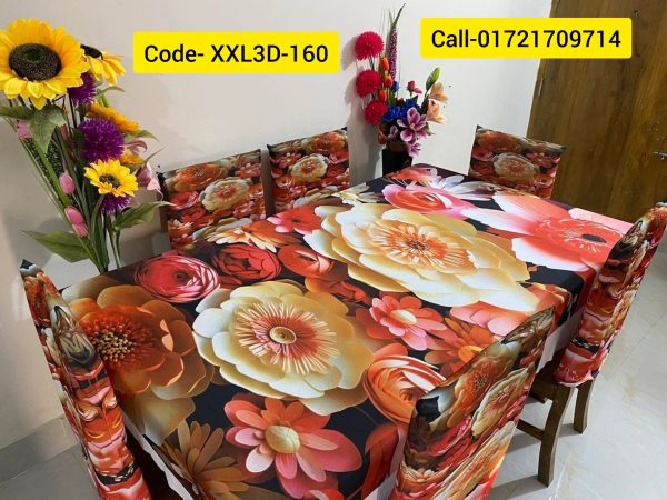 3D Dining Table Cover Set