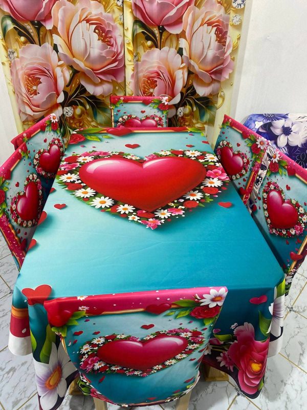 3D Dining Table Cover Set